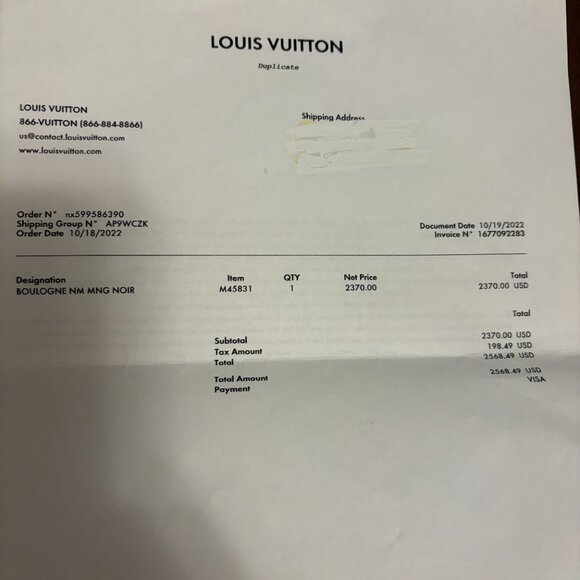 Louis Vuitton Boulogne Bag NM canvas bag - Picture 7 of 11